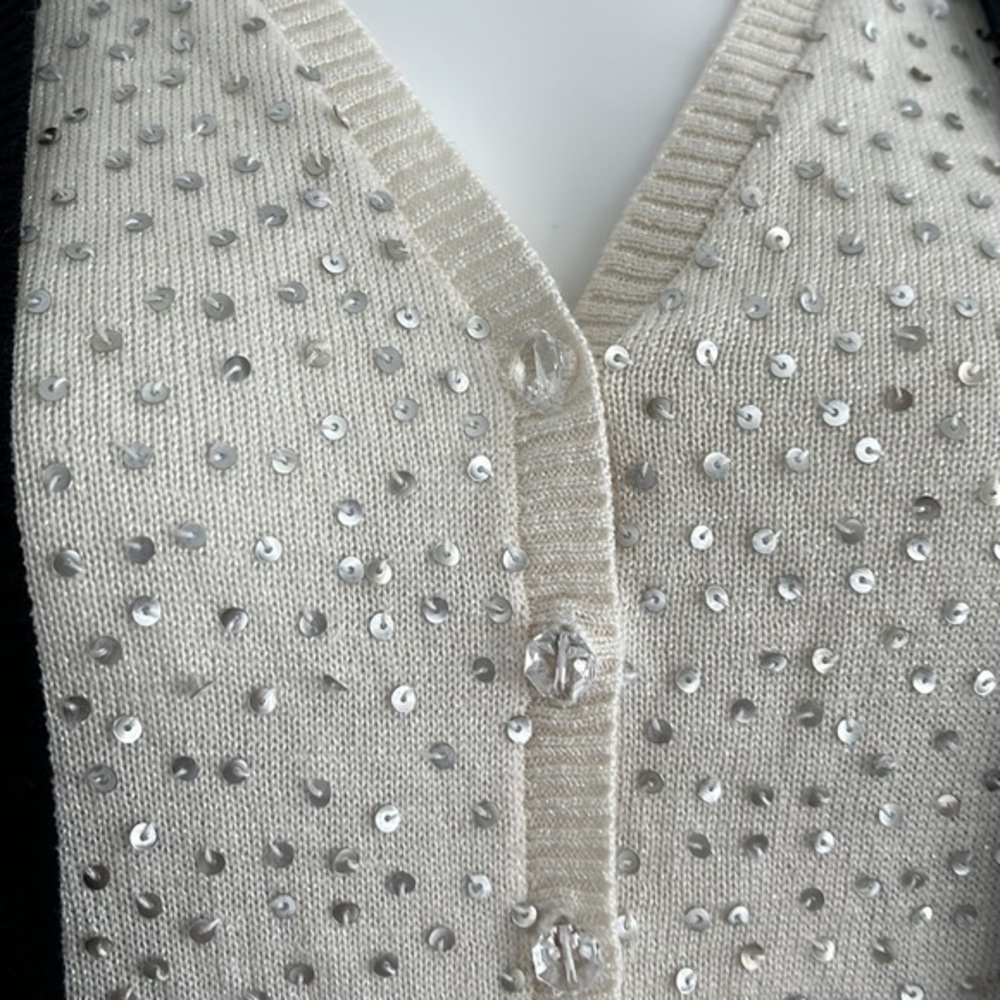 Bob Mackie wearable art vintage cardigan - Picture 3 of 5
